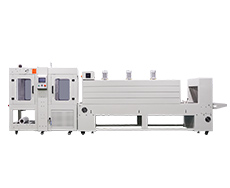 DQX6040SG高速直線袖口式（shì）套膜機+DSE6040L噴氣式熱收縮機